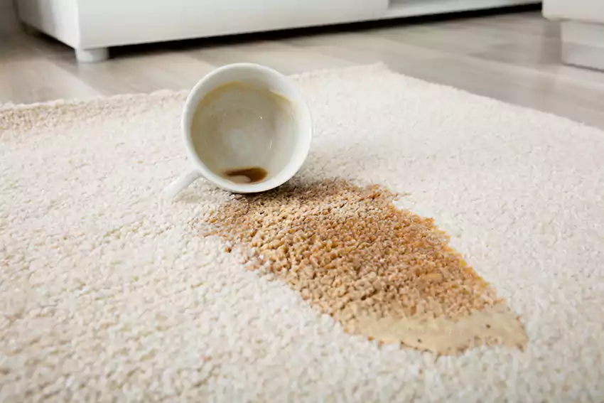 انواع لکه فرش, لکه چای و قهوه روی فرش, لکه قهوه روی فرش