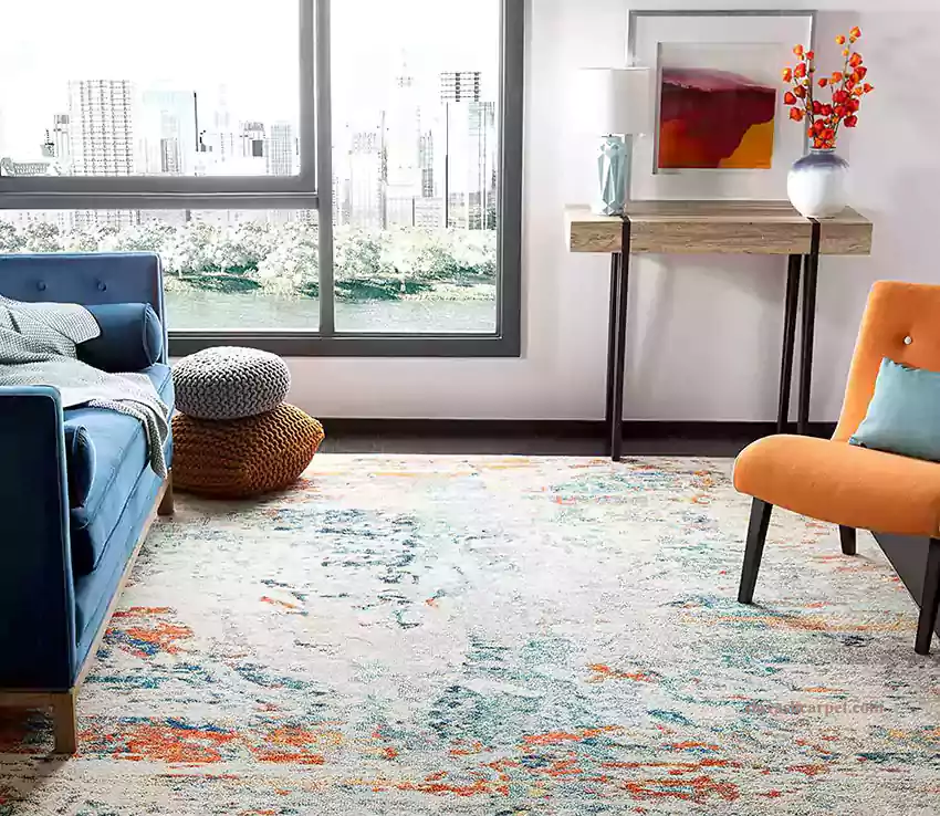 ایجاد تضاد رنگی با فرش در چیدمان منزل, فرش رنگی و تناسبش با دکوراسیون منزل