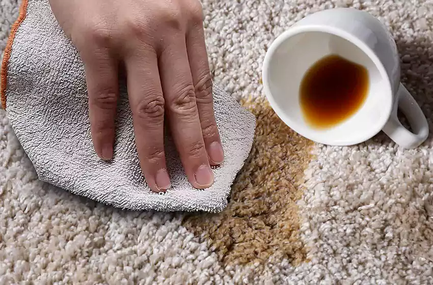 پاک کردن لکه چای و قهوه از فرش, پاک کردن لکه چای از روی فرش, پاک کردن لکه قهوه از فرش